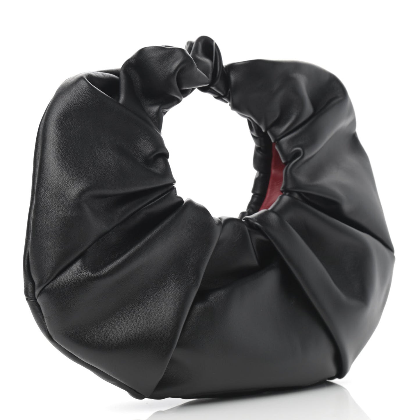 Lambskin Mini Scrunchie Bag Black
