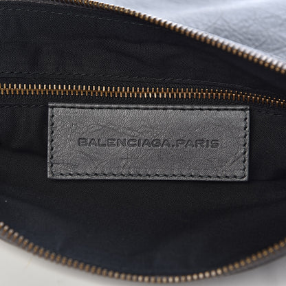 Balenciaga Agneau Classic Hardware Flat Handle Clutch Gris Tarmac 6 of 7