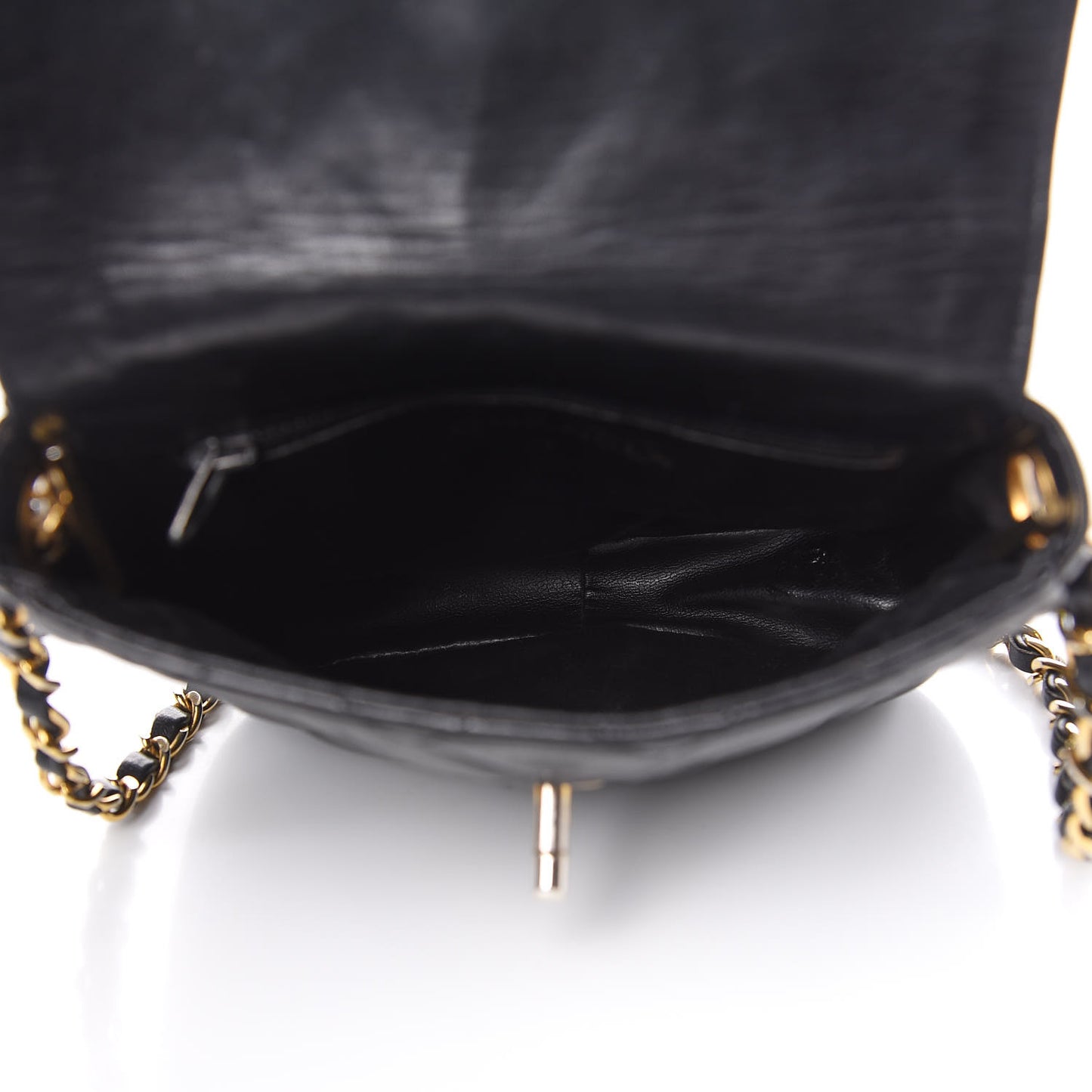 Lambskin Quilted Small Flap Black