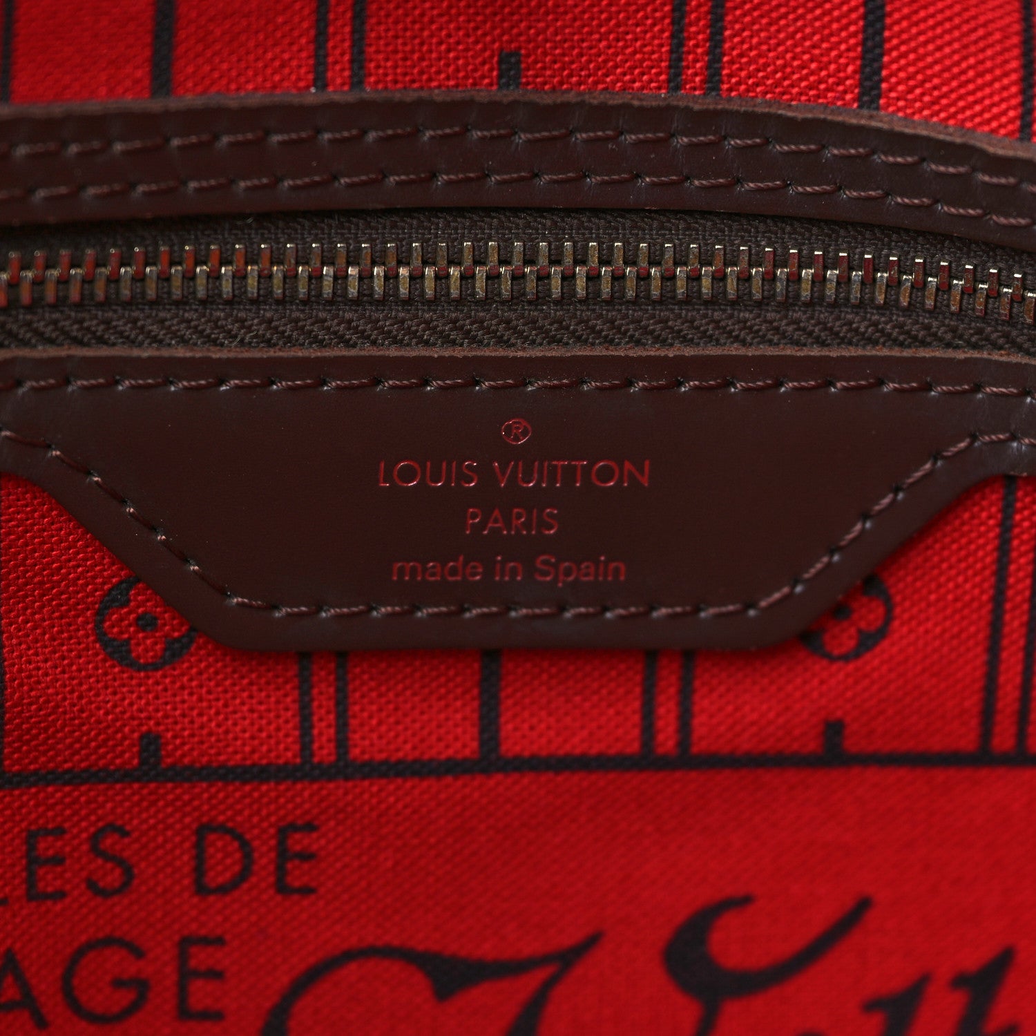Louis Vuitton Damier Ebene Neverfull MM 6 of 7