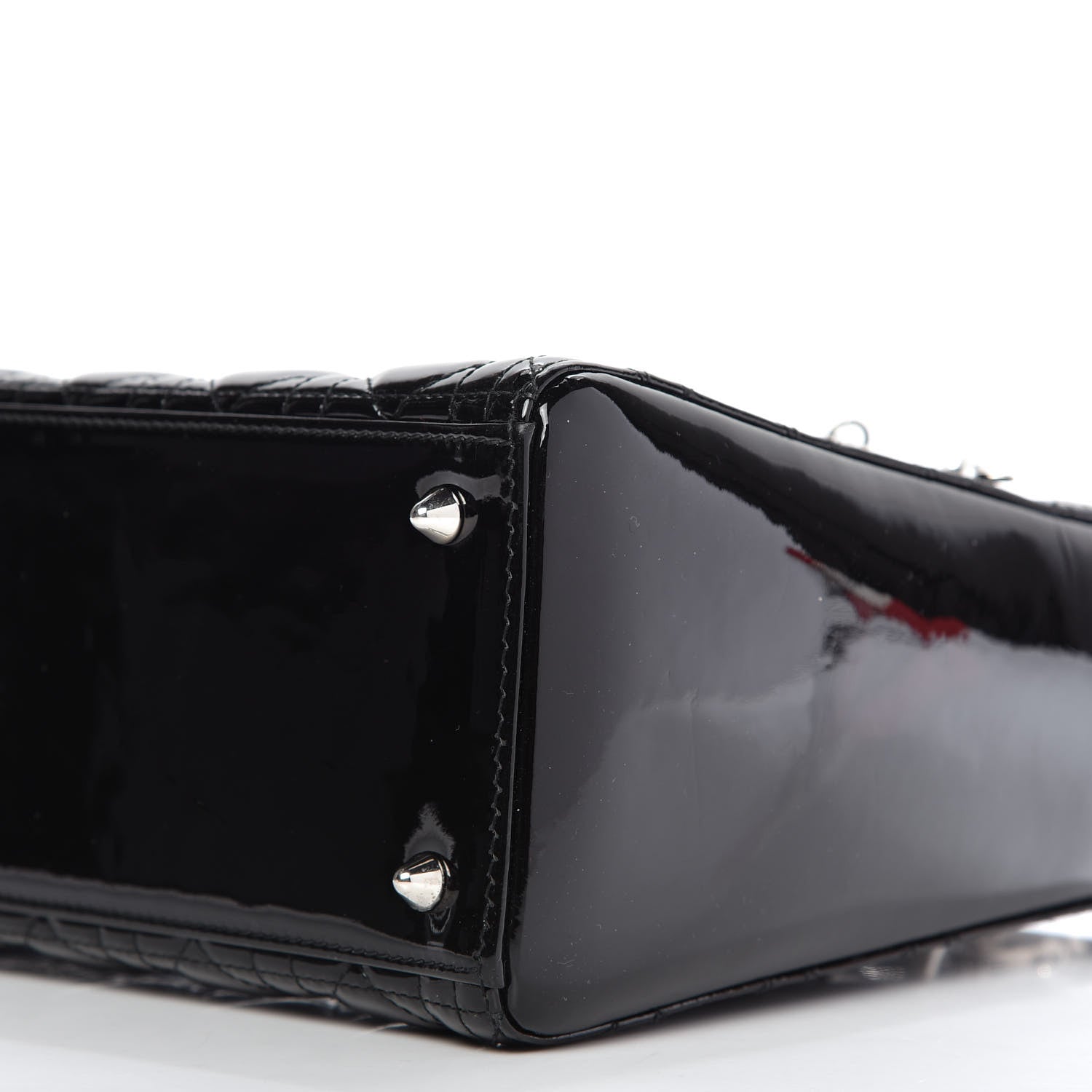 Christian Dior Patent Cannage Medium Lady Dior Black 7 of 9