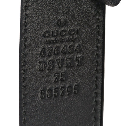 Gucci Calfskin Matelasse GG Marmont Belt Bag 75 30 Black 9 of 12