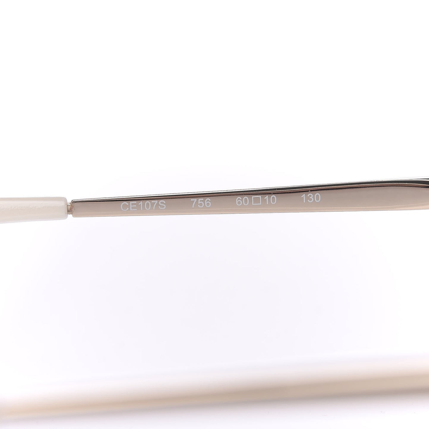 Metal Aviator Sunglasses CE107S White Gold