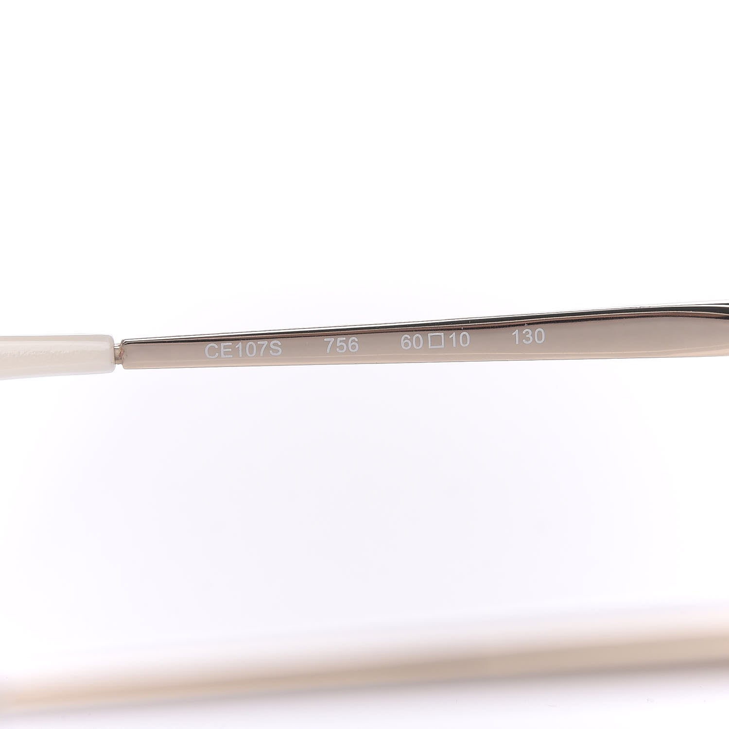 Chloe Metal Aviator Sunglasses CE107S White Gold 6 of 6