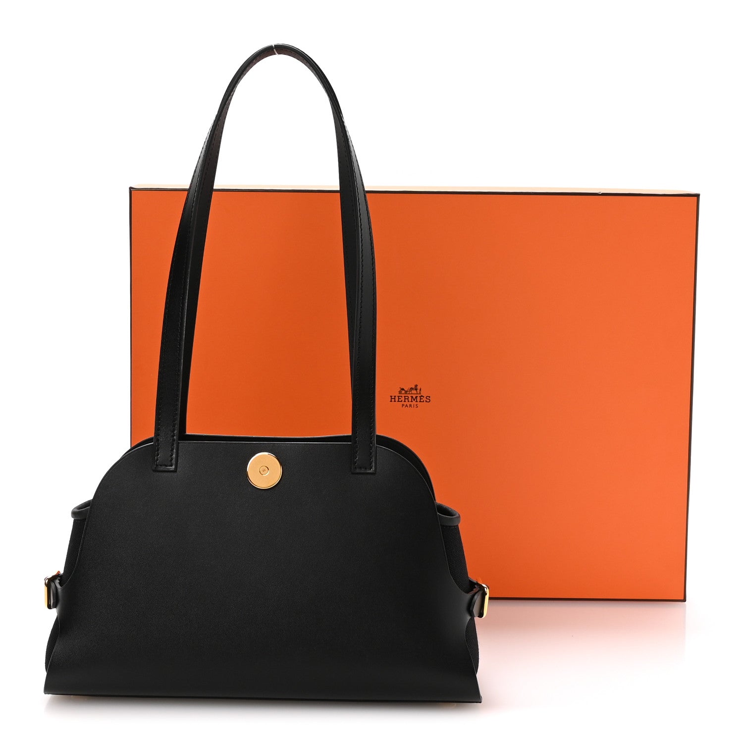 Hermes Vache Hunter Toile Militaire Swift Tablier Sellier Black 11 of 11