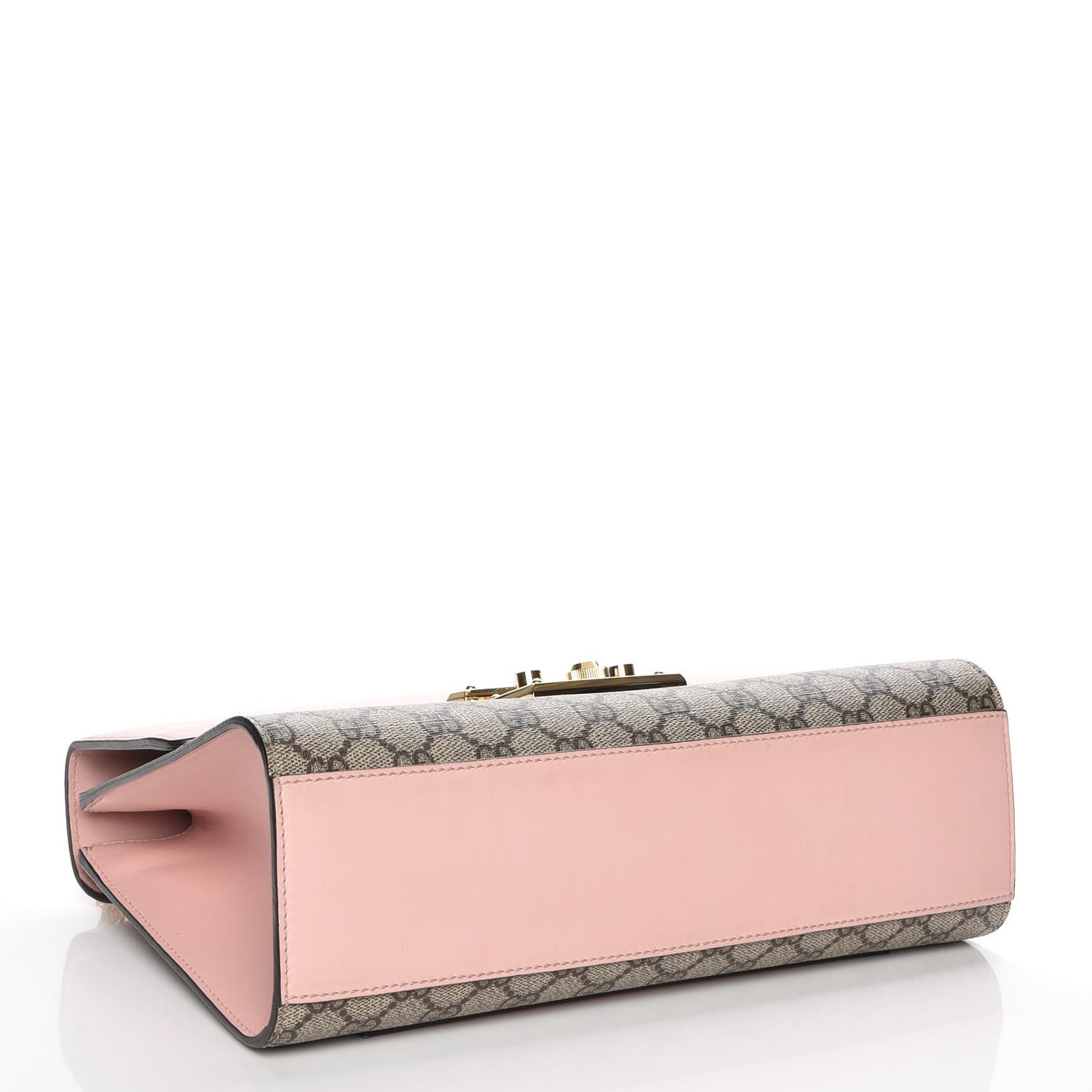 GG Supreme Monogram Calfskin Medium Padlock Shoulder Bag Beige Perfect Pink