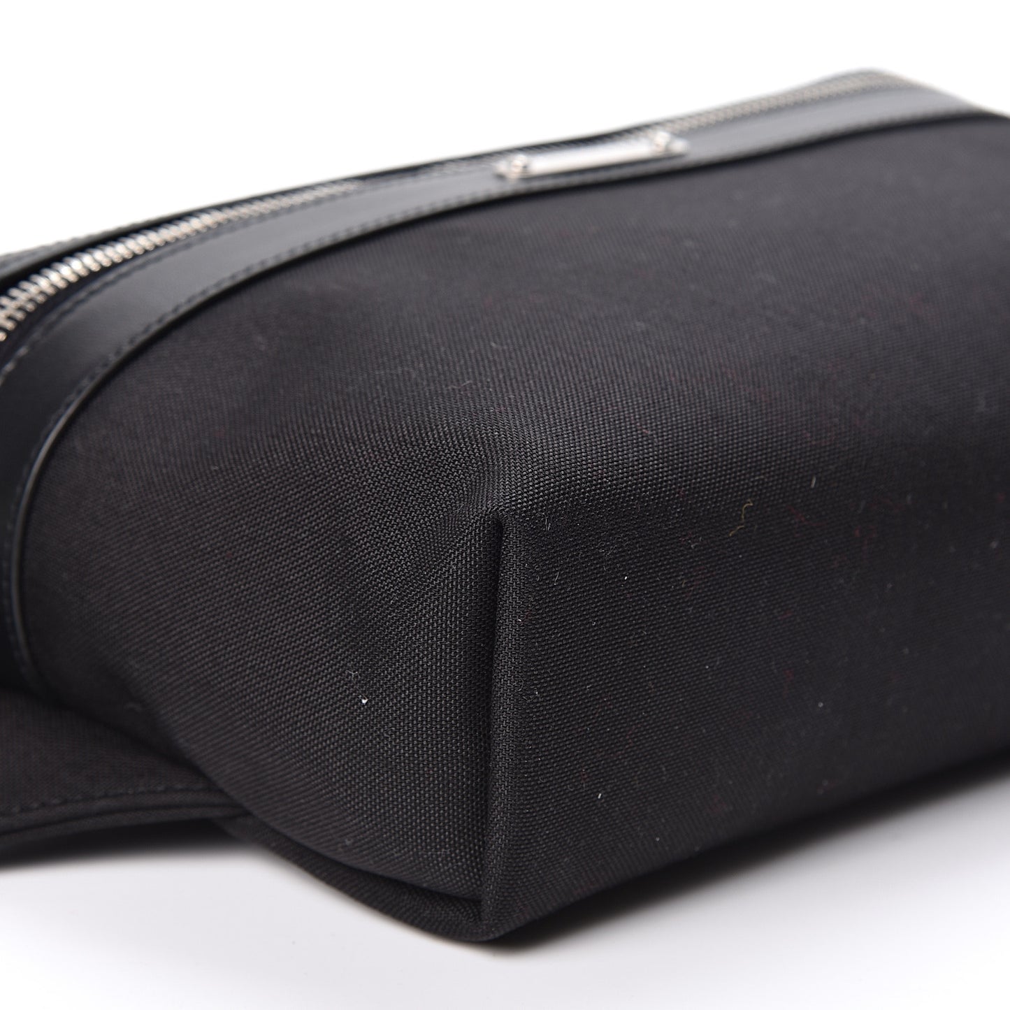 Canvas Calfskin City Belt Bag Black