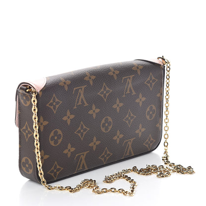 Louis Vuitton Monogram Valentine Dog Pochette Felicie Chain Wallet 3 of 9