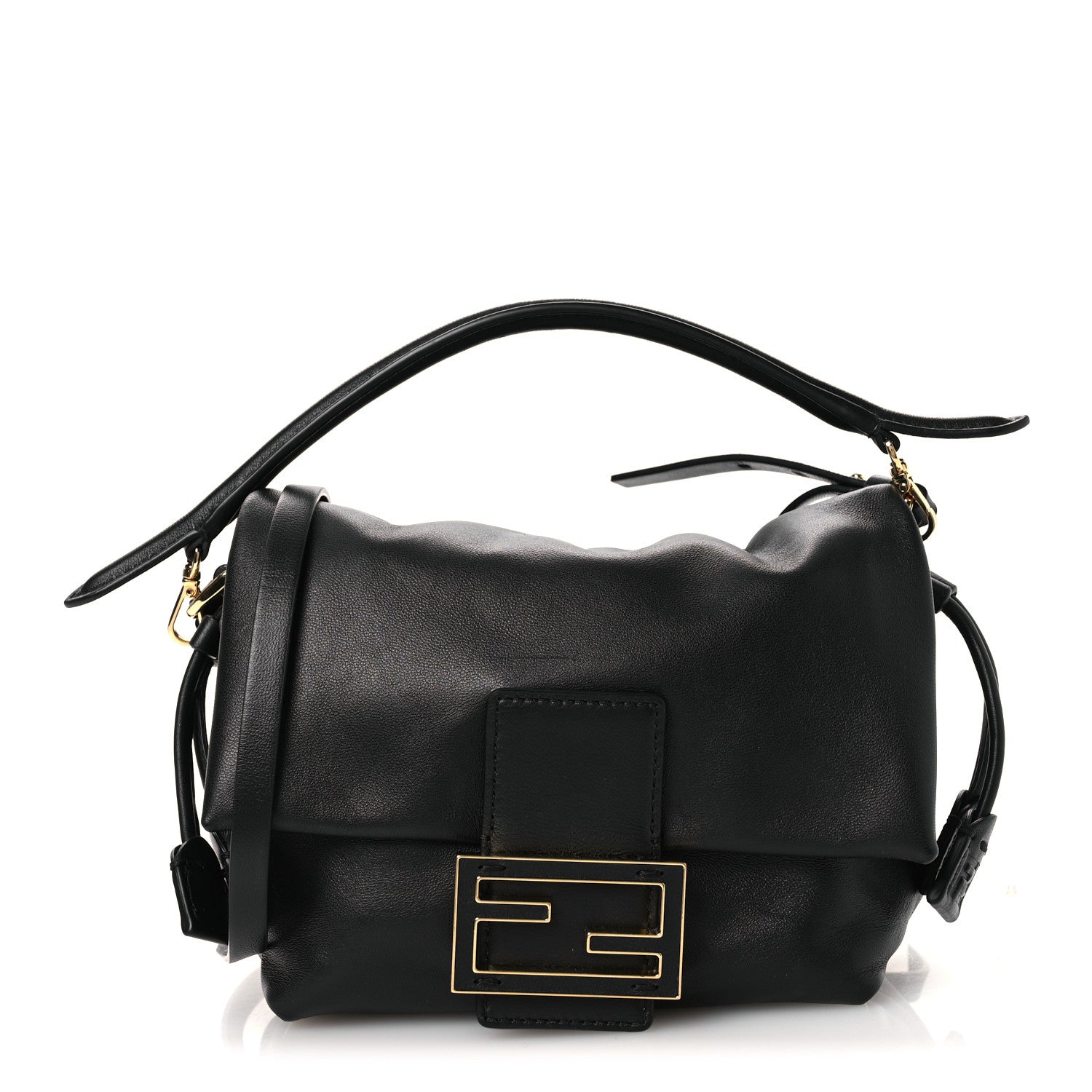 Fendi Shiny Nappa Small Mamma Baguette Black 1 of 11
