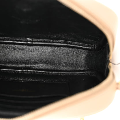 Saint Laurent Grain De Poudre Matelasse Monogram Mini Lou Camera Bag Dark Beige 11 of 16