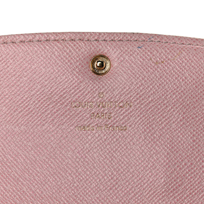 Louis Vuitton Damier Azur Emilie Wallet Rose Ballerine 7 of 20