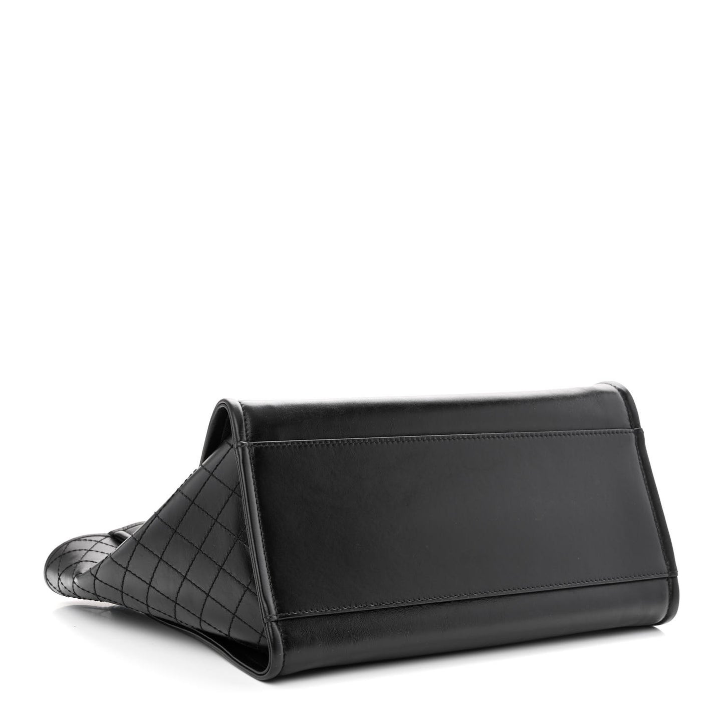 Aged Calfskin Medium Charms Deauville Tote Black