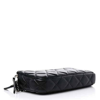 Chanel Lambskin Quilted Small Clutch With Chain Black 4 of 14