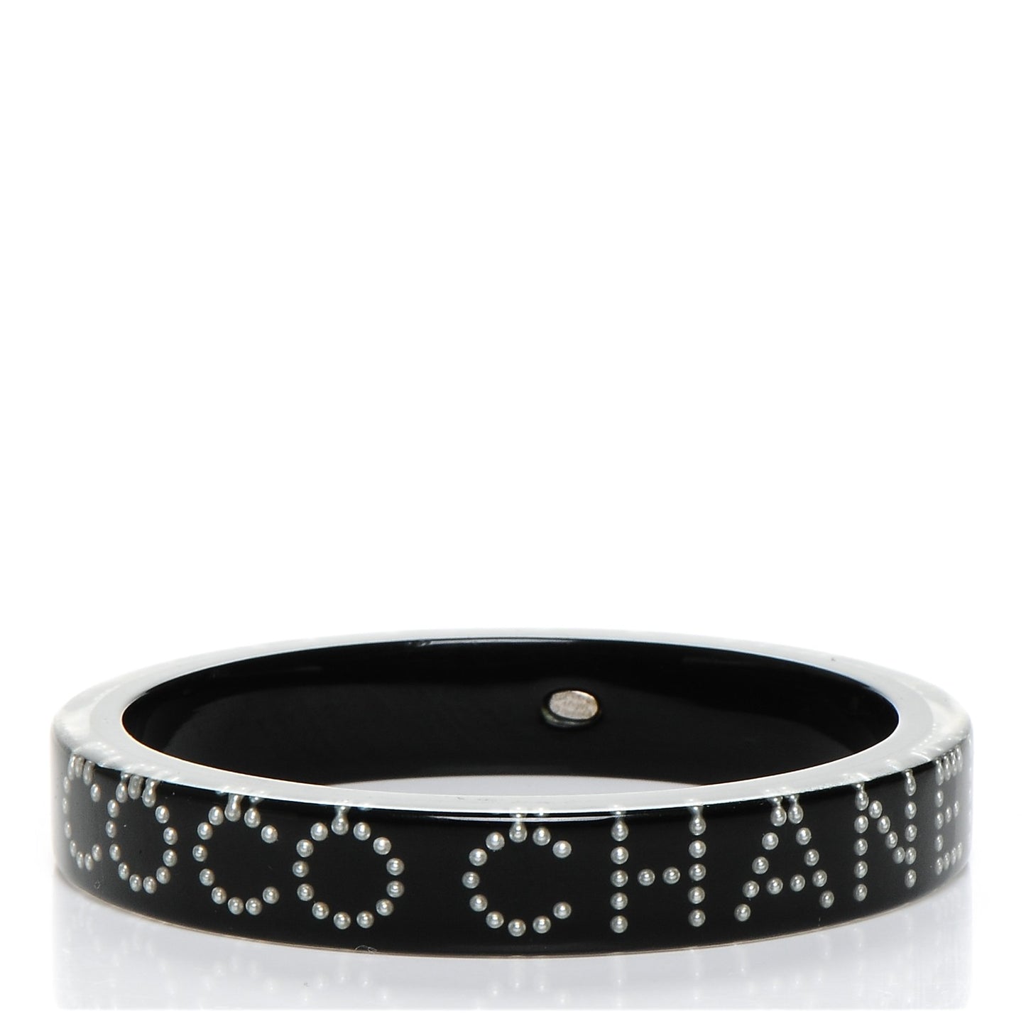 Resin Pearl Coco Bangle Black