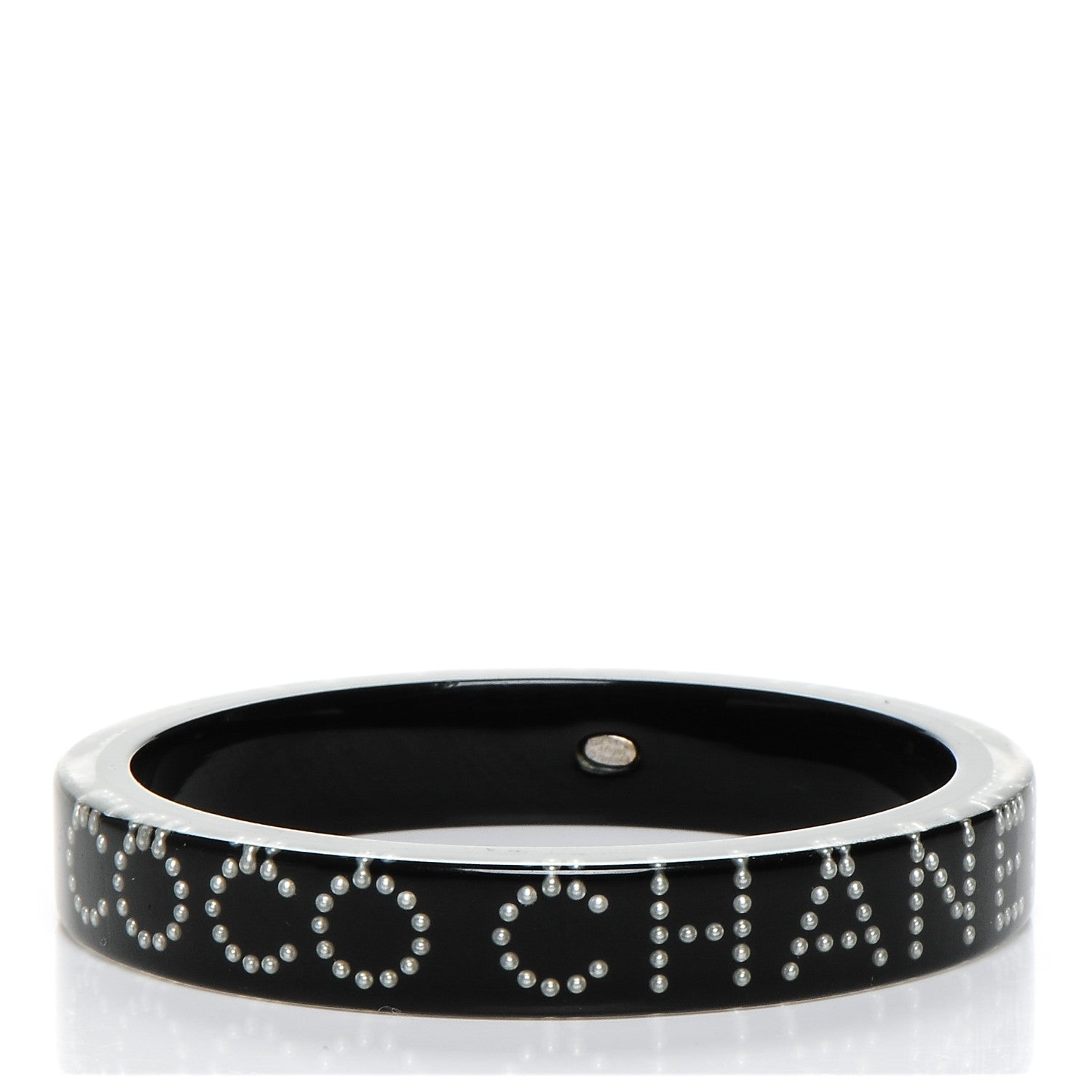 Chanel Resin Pearl Coco Bangle Black 1 of 5
