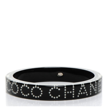 Chanel Resin Pearl Coco Bangle Black 1 of 5