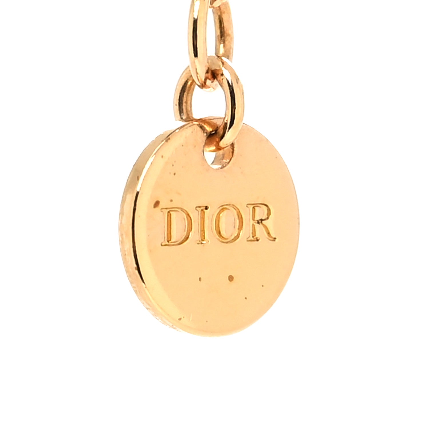 Christian Dior Metal Crystal Clair D Lune Necklace Gold 5 of 5