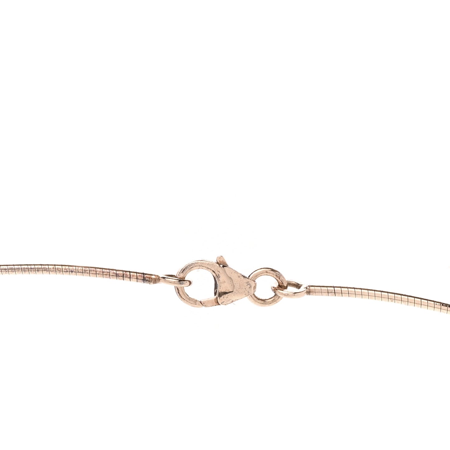 Rose Gold Lacquered Cage d'H Pendant Necklace Bleu Sature