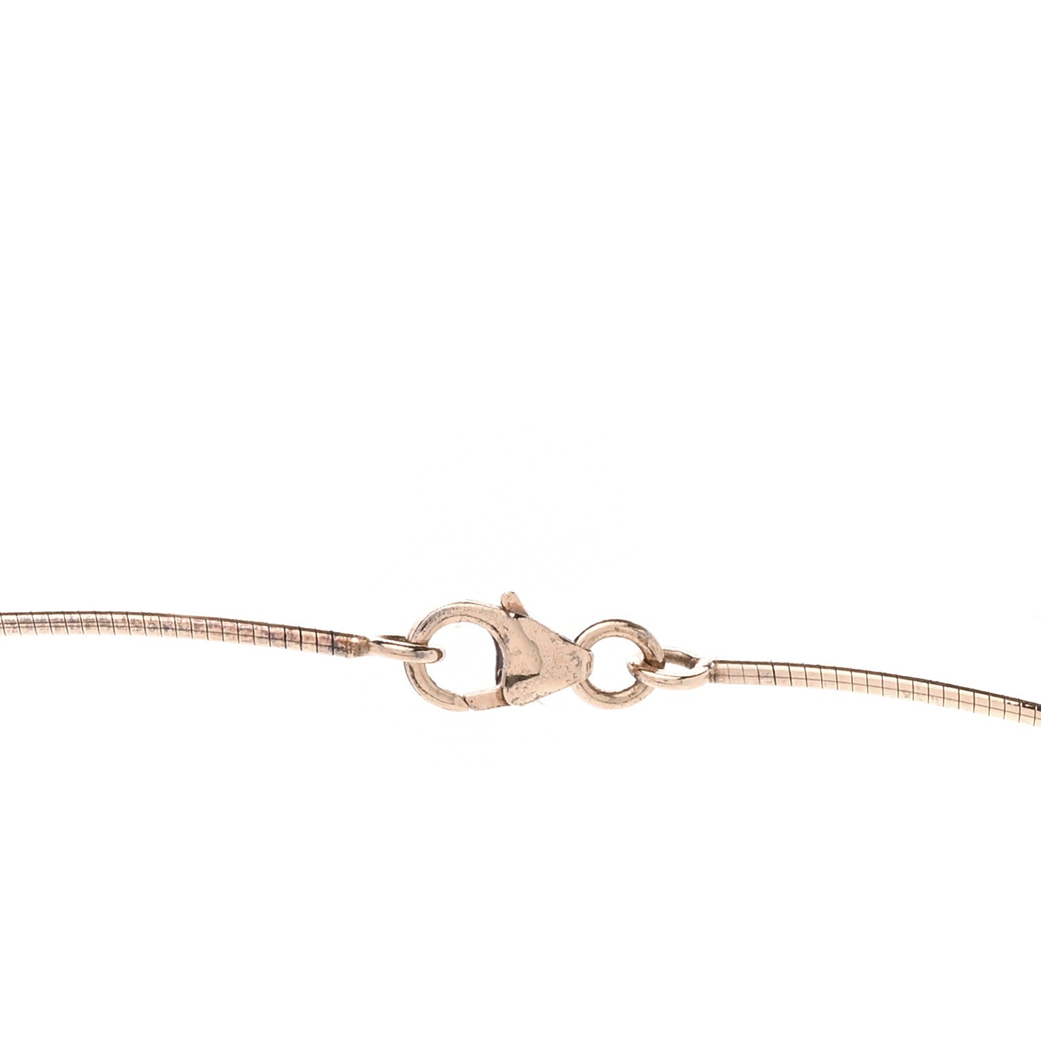 Hermes Rose Gold Lacquered Cage d'H Pendant Necklace Bleu Sature 6 of 7