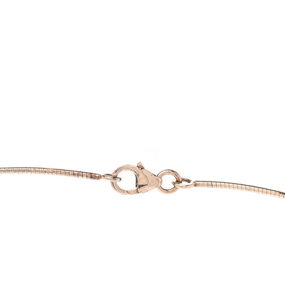 Hermes Rose Gold Lacquered Cage d'H Pendant Necklace Bleu Sature 6 of 7