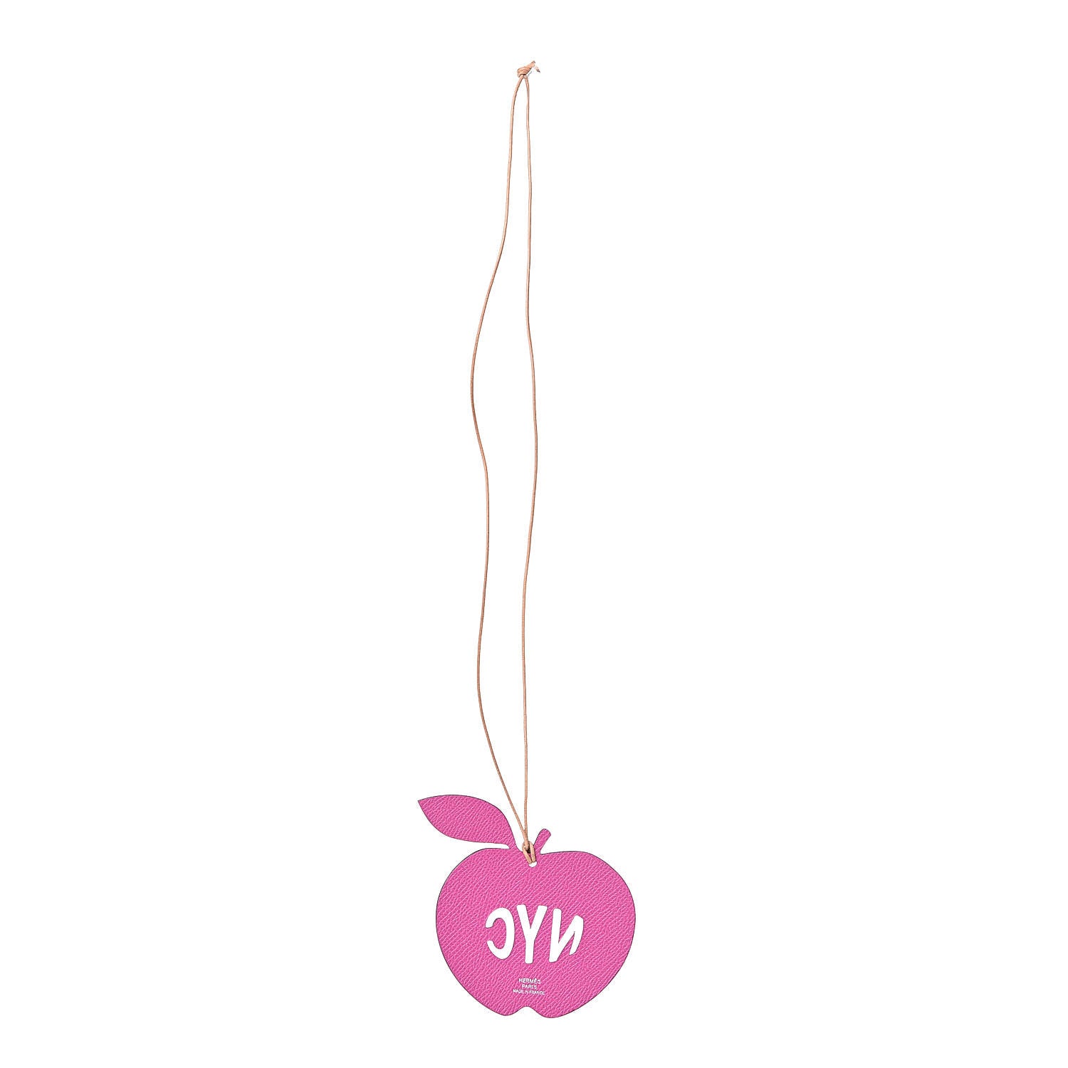 Hermes Epsom Apple NYC Bag Charm Magnolia Bleu de Malte 2 of 3