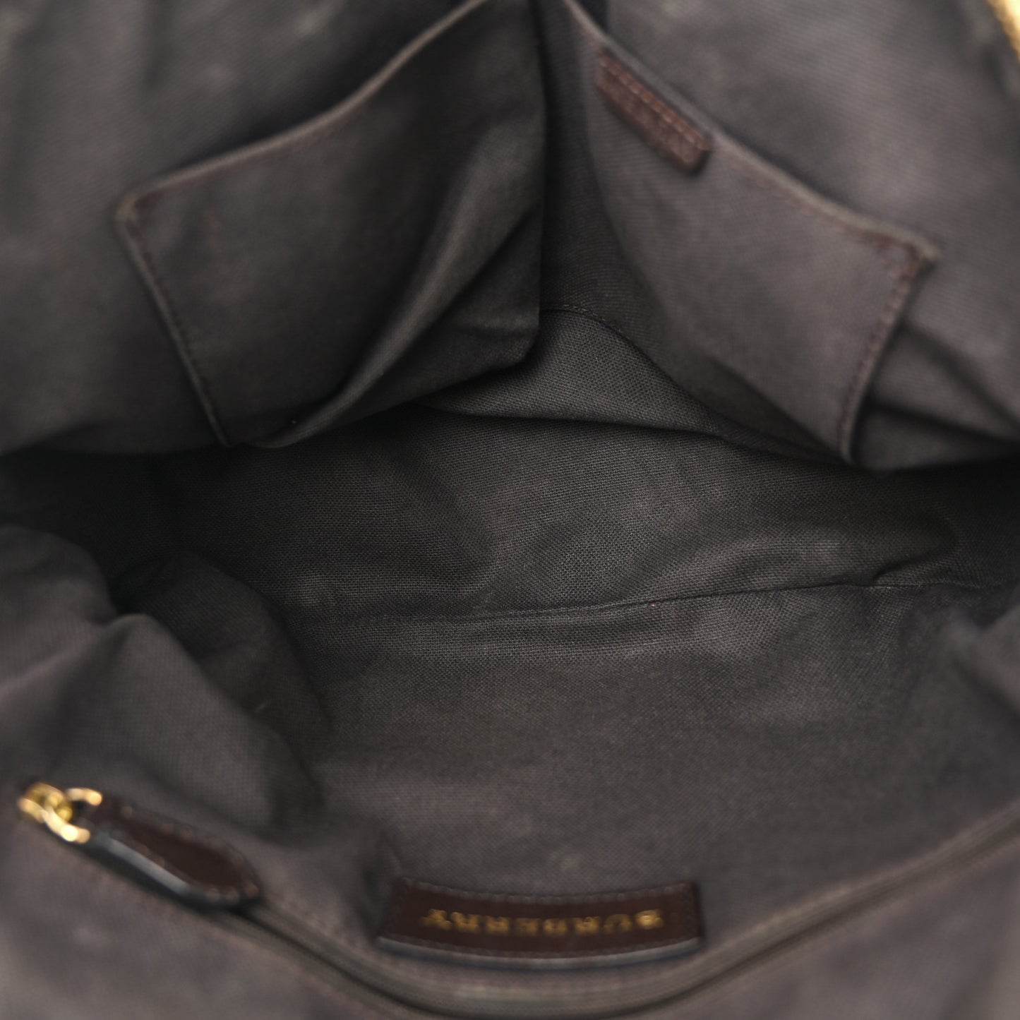 Haymarket Check Small Orchard Bowling Bag Chocolate