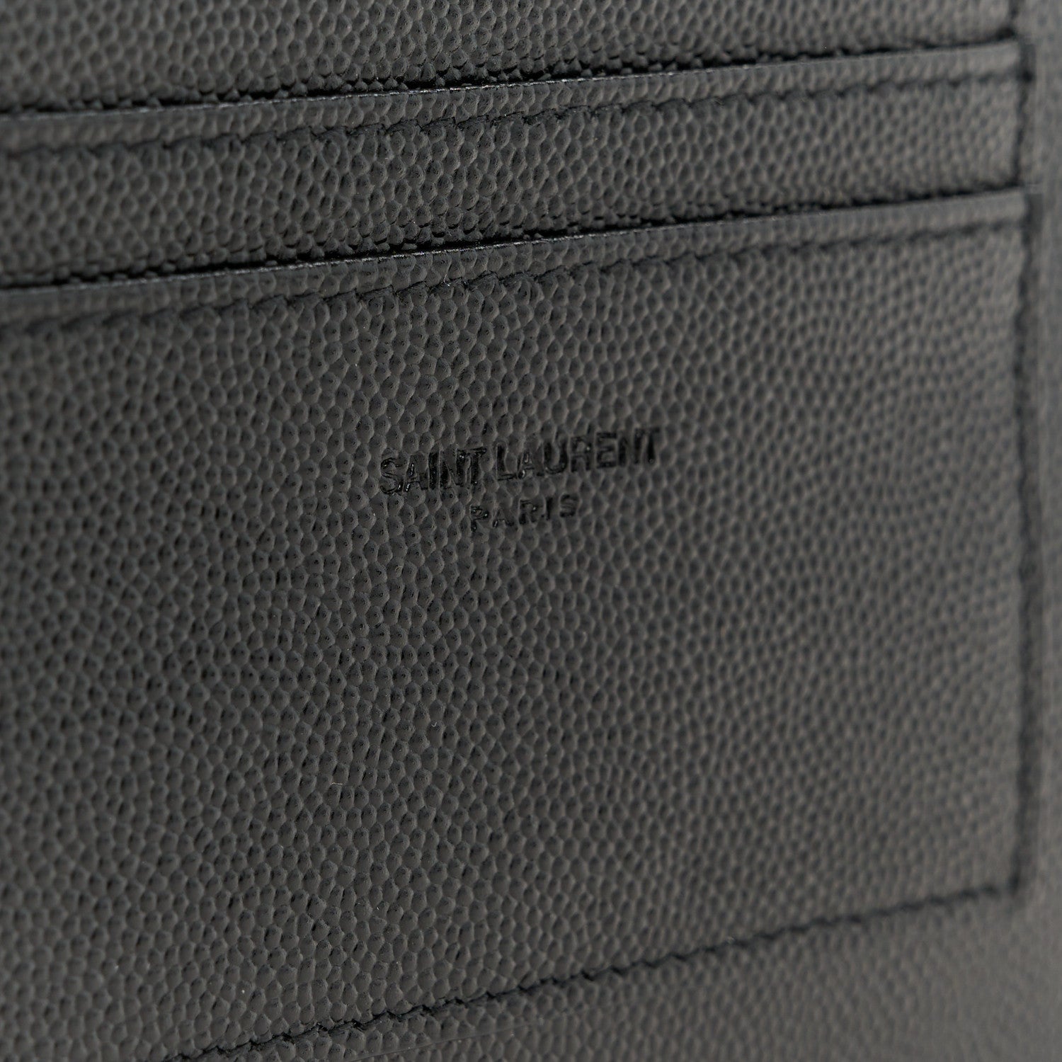 Saint Laurent Grain De Poudre Chevron Monogram Large Bill Pouch Black 8 of 9