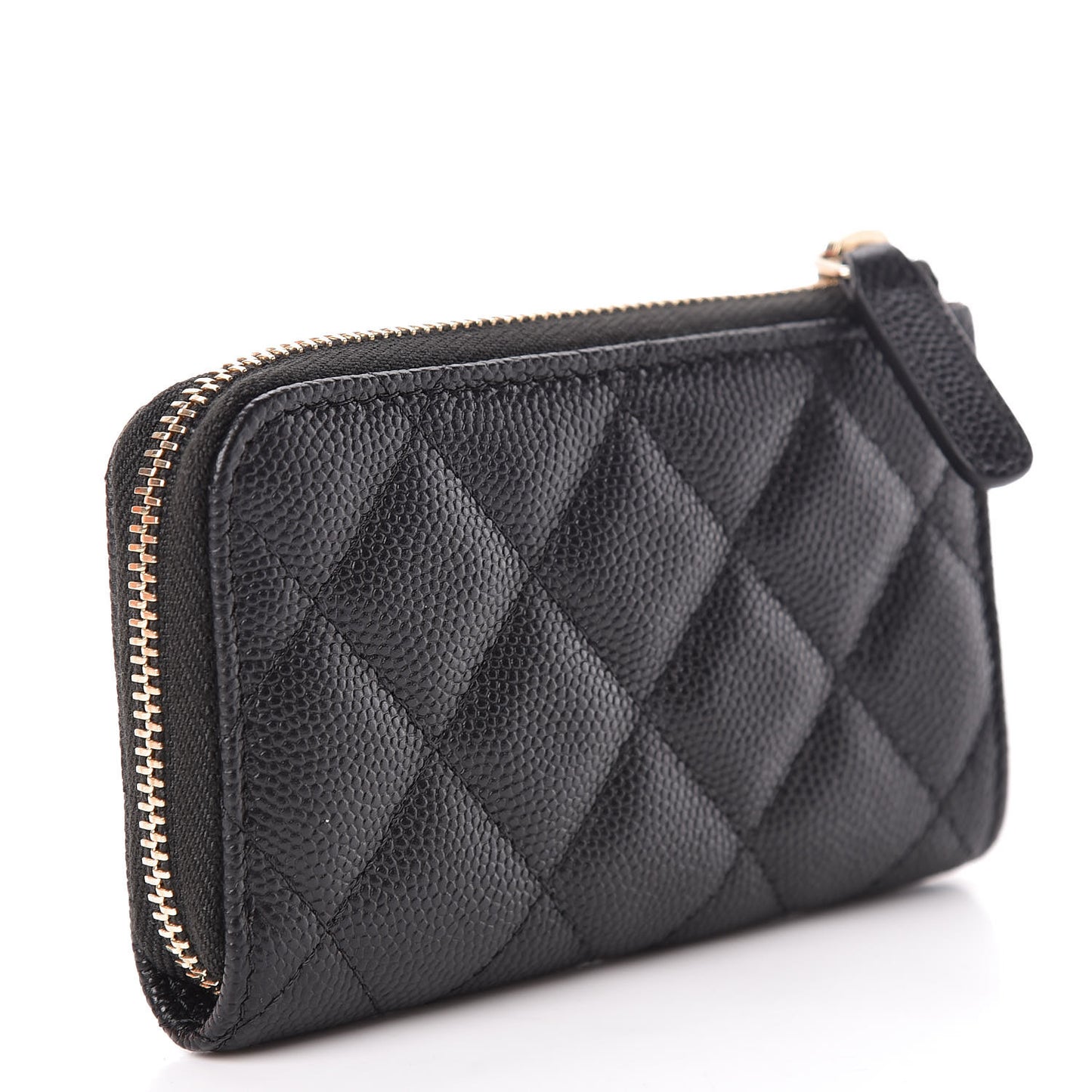 Caviar Quilted Key Holder Case Black