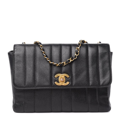 Chanel Caviar Vertical Quilt Small Single Flap Black 1 of 10