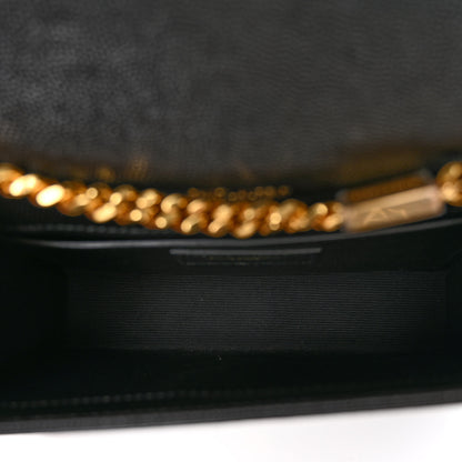Saint Laurent Grain De Poudre Small Monogram Kate Satchel Black 5 of 9