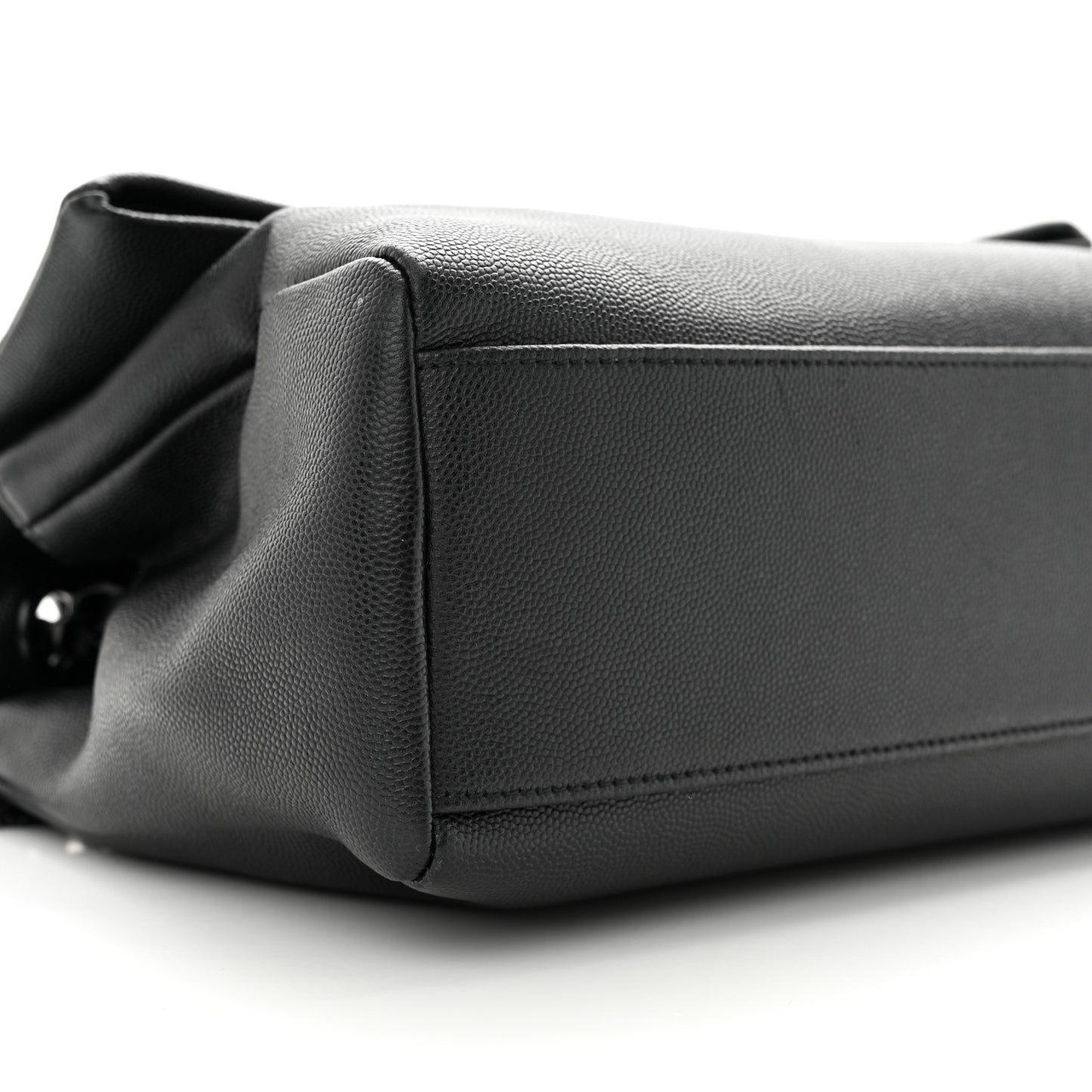 Grain De Poudre Medium West Hollywood Monogram Fold-Over Black