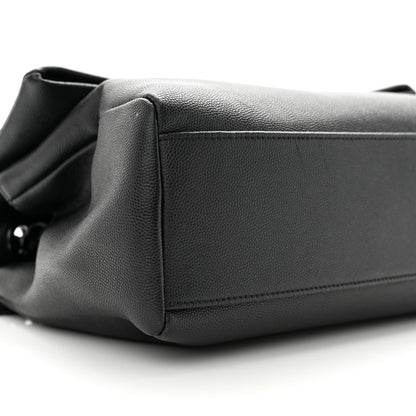 Saint Laurent Grain De Poudre Medium West Hollywood Monogram Fold-Over Black 8 of 11