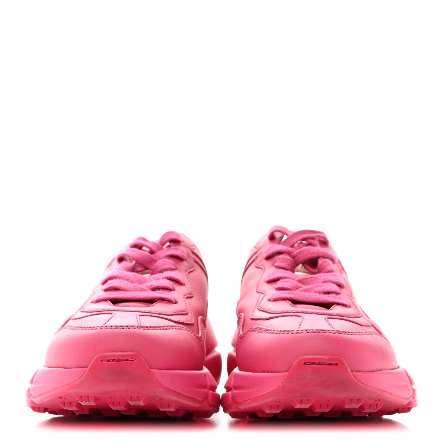 Gucci Calfskin Logo Womens Rhyton Sneakers 35 Box Pink 3 of 11