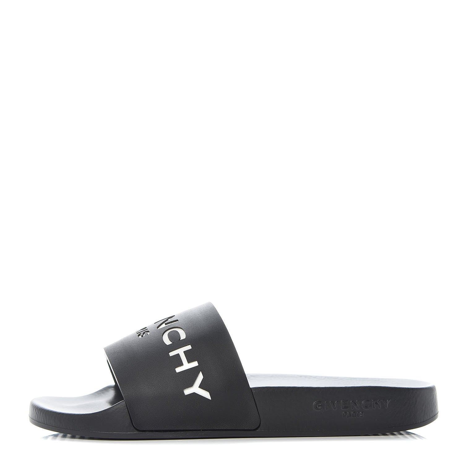Givenchy Calfskin Logo Womens Pool Slide Sandals 37 Black 1 of 10