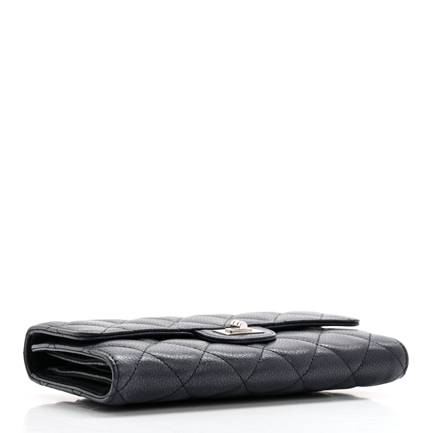 Caviar Quilted Reissue Long Flap Wallet Navy