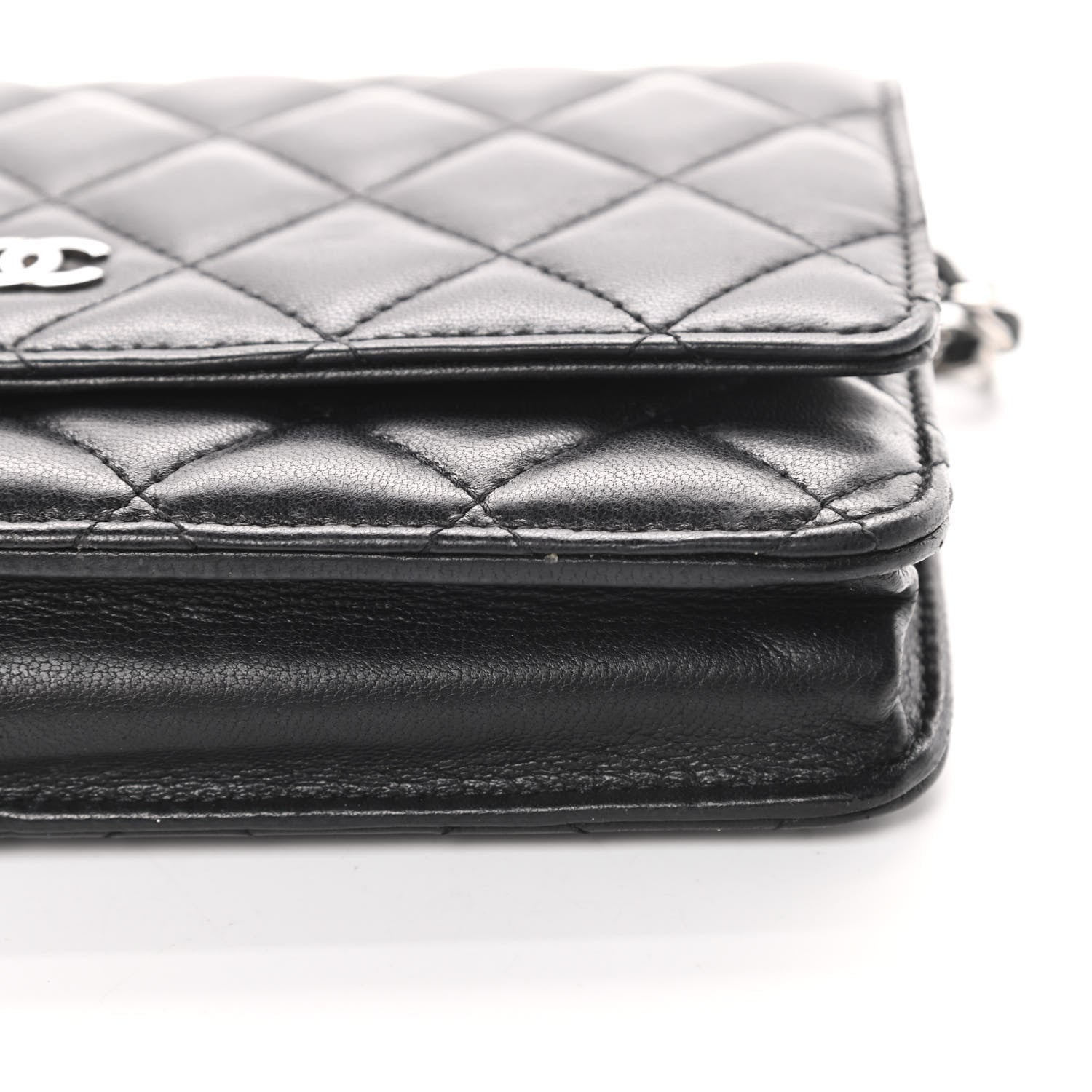 Chanel Lambskin Quilted Wallet On Chain WOC Black 14 of 17