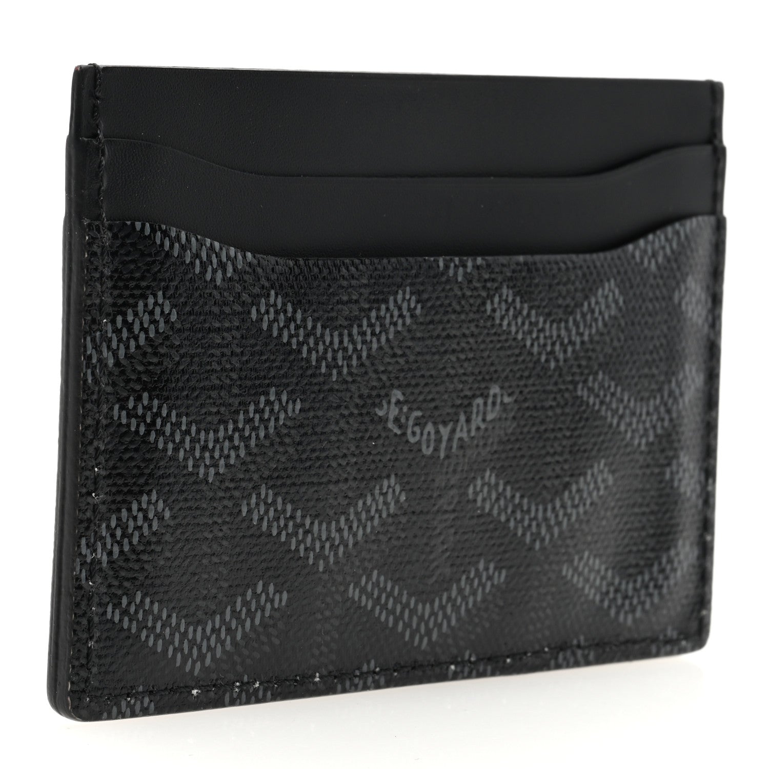 goyard card sleeve Valore London Card Holder Calf Leather Black Monogram Handmade Wallet Goyard Made in Italy NEW in Box