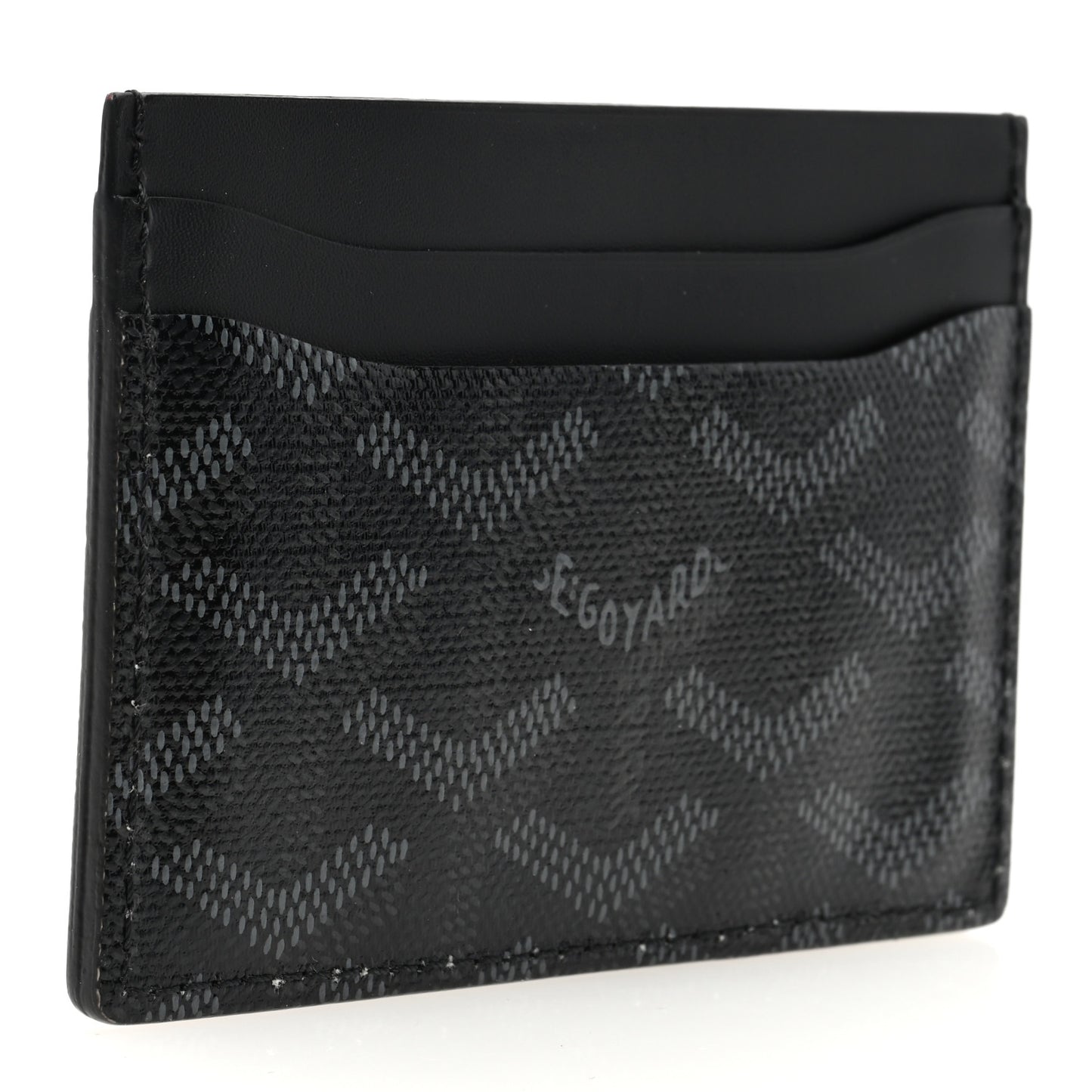 Goyardine Saint Sulpice Card Holder Jet Black