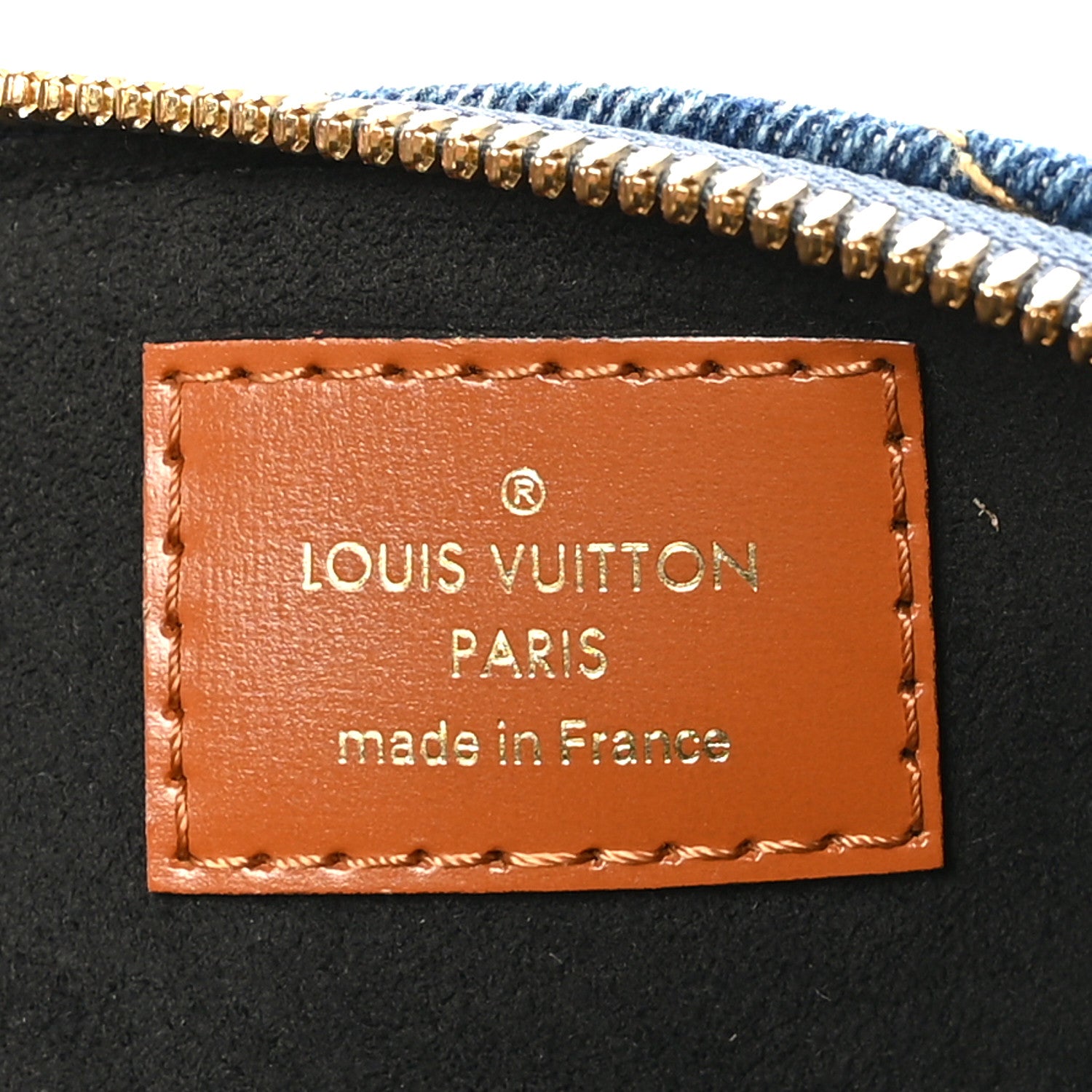 Louis Vuitton Denim Calfskin Reverse Monogram Malletage Alma BB Blue 6 of 8