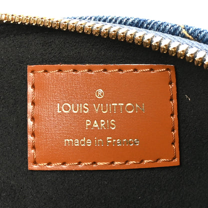 Louis Vuitton Denim Calfskin Reverse Monogram Malletage Alma BB Blue 6 of 8