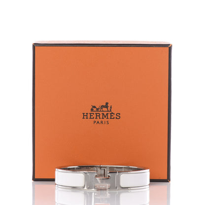 Hermes Enamel Narrow Clic Clac H Bracelet PM White 5 of 5