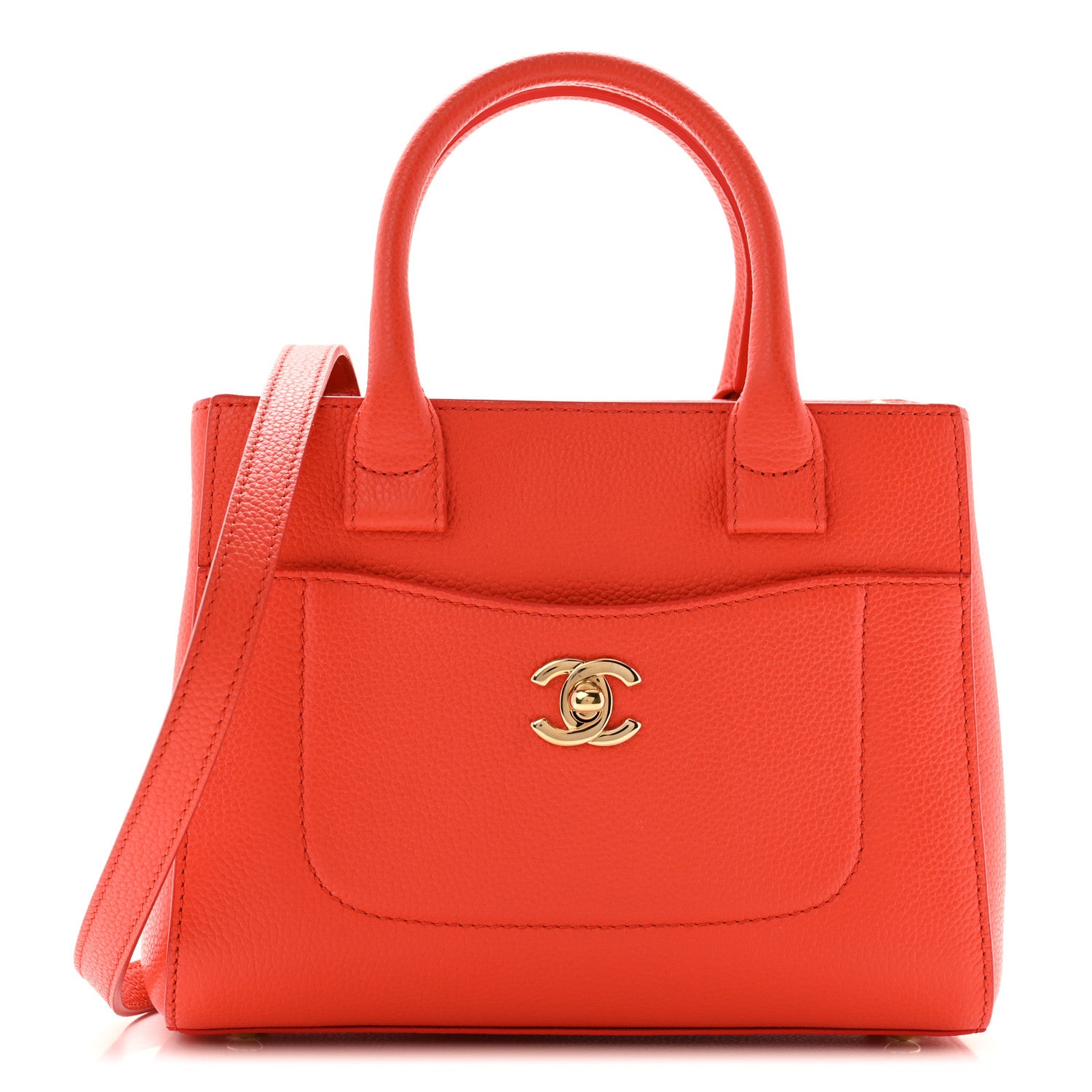 Chanel Grained Calfskin Mini Neo Executive Shopper Tote Red 1 of 13