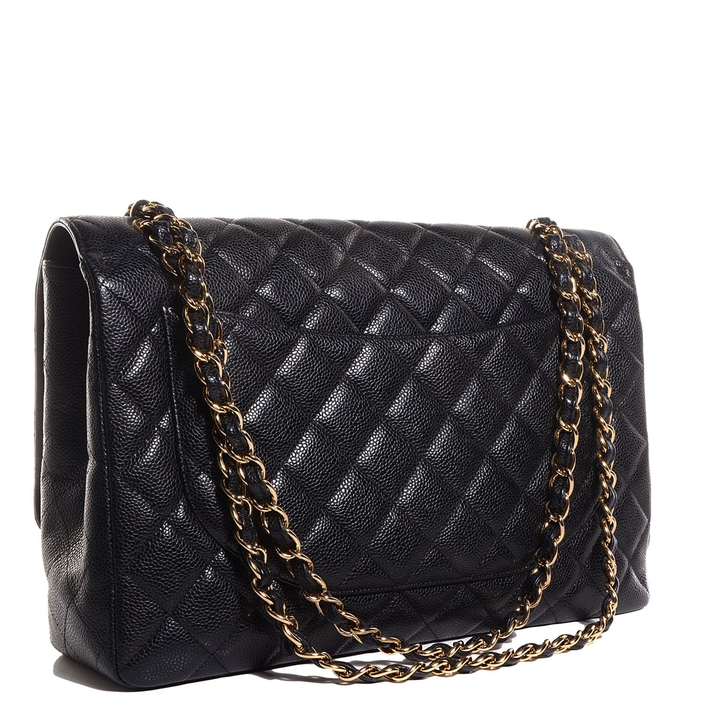 Caviar Quilted Maxi Single Flap Black