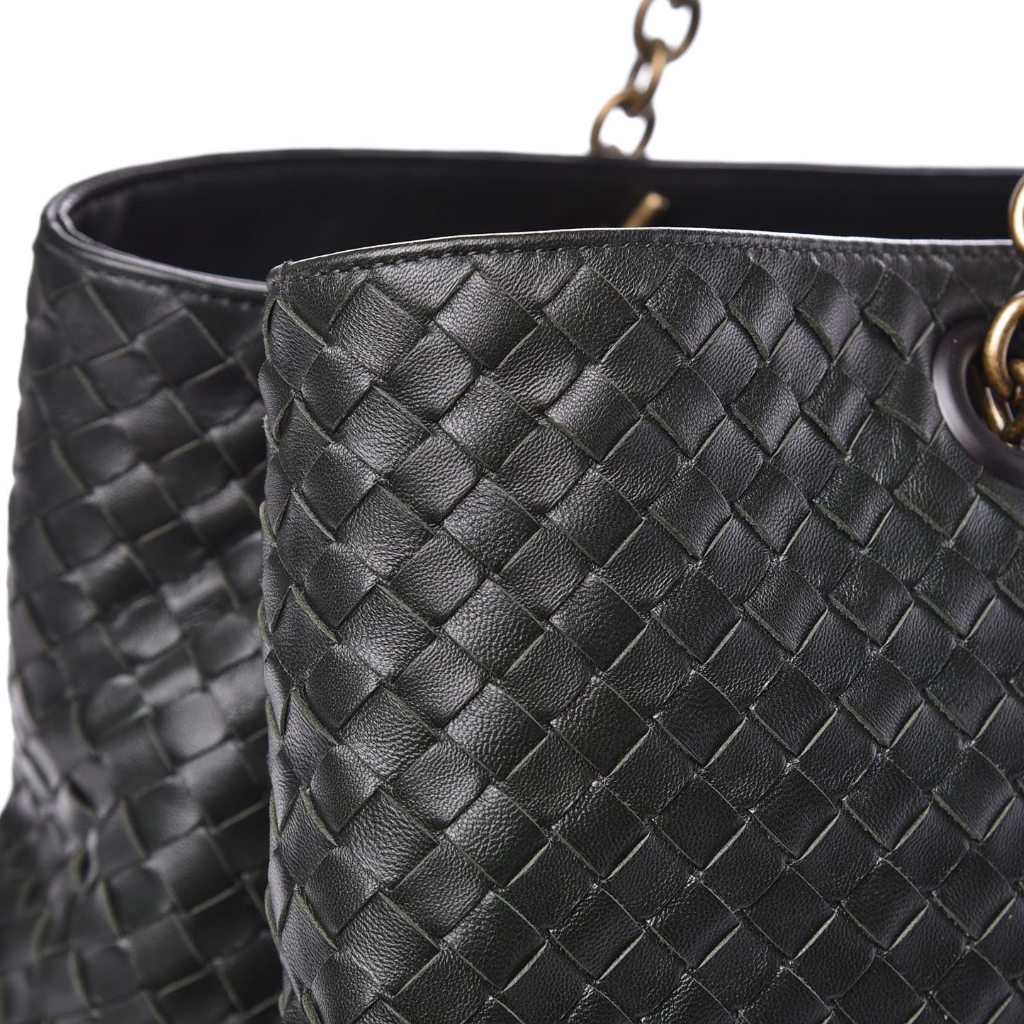 Nappa Intrecciato Large Tote Green