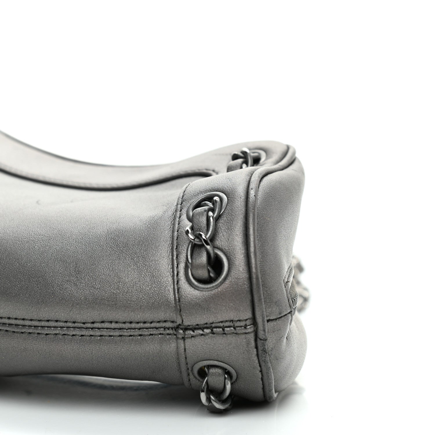 Chanel Metallic Lambskin Tassel Shoulder Bag Silver 9 of 13