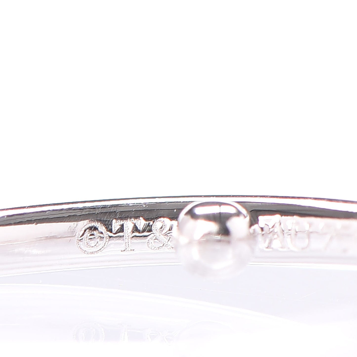 18K White Gold T Wire Ring 49 4.75