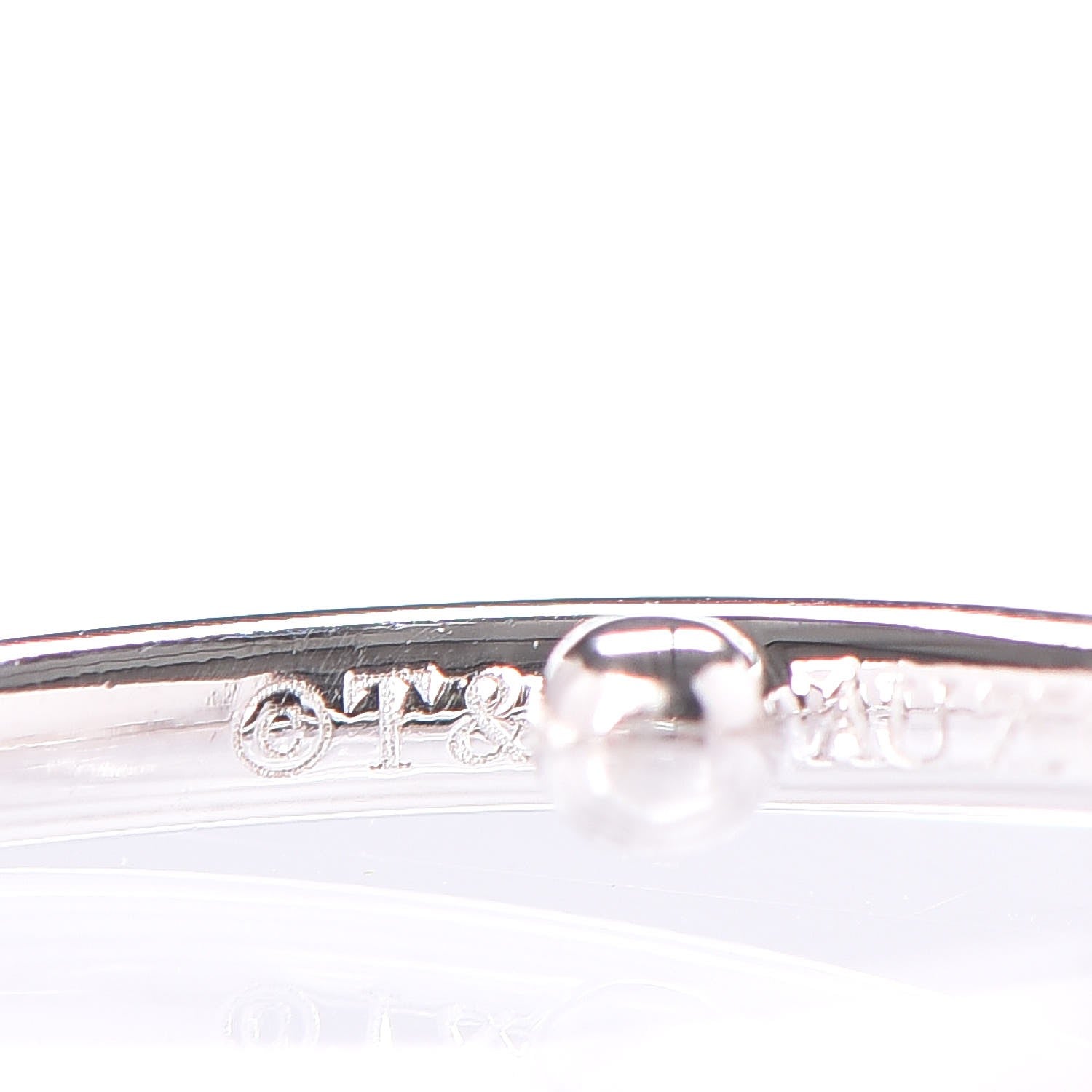 Tiffany 18K White Gold T Wire Ring 49 4.75 5 of 6