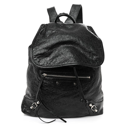 Balenciaga Agneau Classic Silver Hardware S Traveler Backpack Black 1 of 10