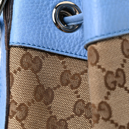 Gucci GG Monogram Calfskin Bucket Bag Blue 17 of 22