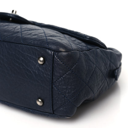 Chanel Sheepskin Quilted Medium Trapezio Camera Case Navy 10 of 10